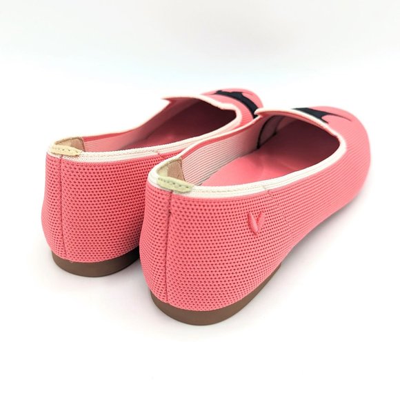 VIVAIA Audrey Coral Pink Ballet Flats Loafers BLACK CAT Size 7 (37) Slip On - Picture 5 of 8